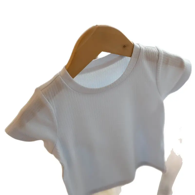 White Short Sleeve T-Shirt for Boys Girls J401 - Image 7
