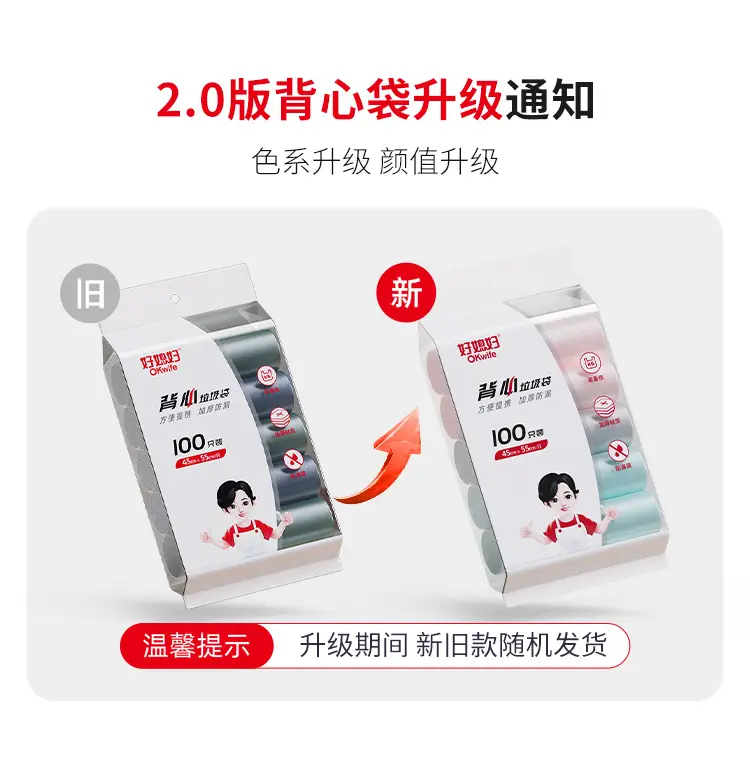 45cm x 55cm Disposable Plastic Garbage Bag Set of 500 — feature 1