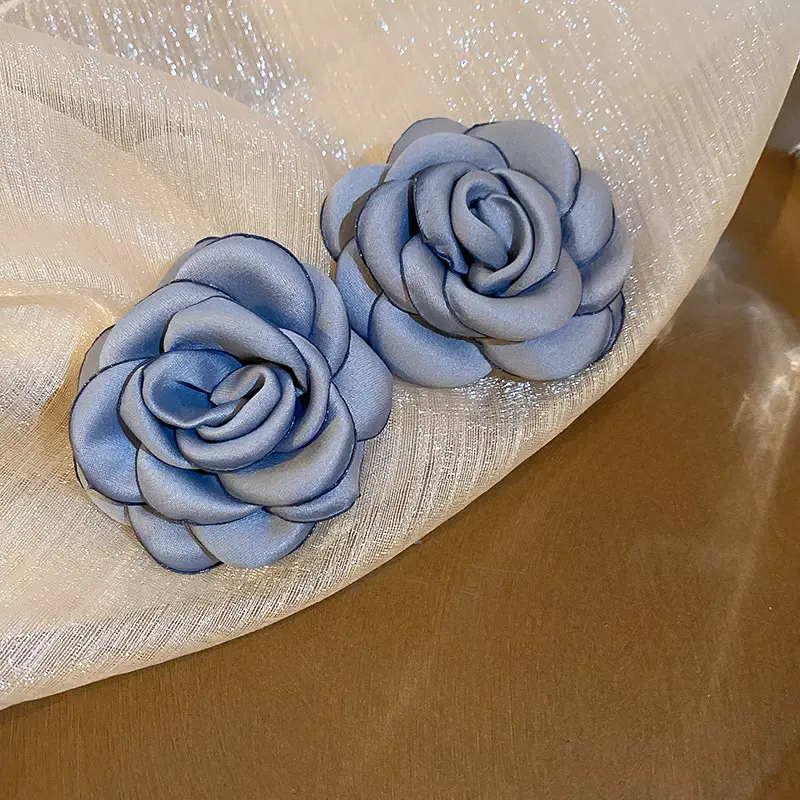 Blue Butterfly Earrings with Long Tassel Design