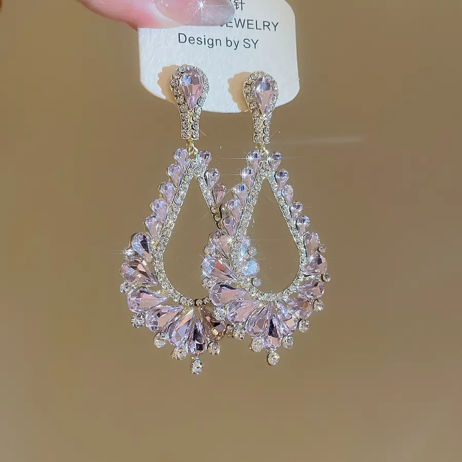 Blue Butterfly Earrings with Long Tassel Design