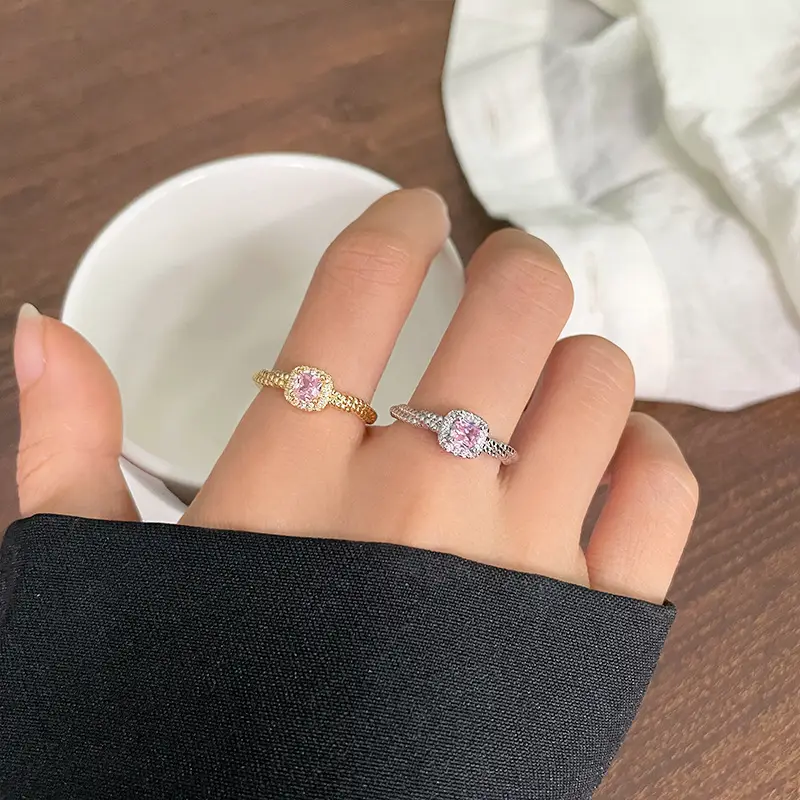 Real Gold Plated Pink Zircon Micro Locket Ring — feature 12