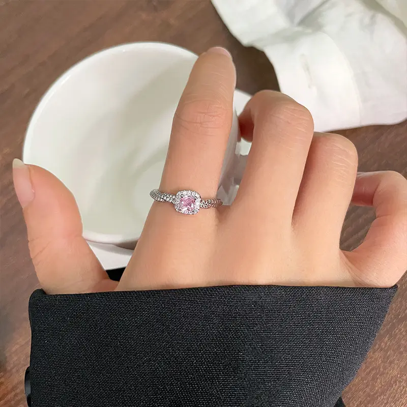 Real Gold Plated Pink Zircon Micro Locket Ring — feature 17