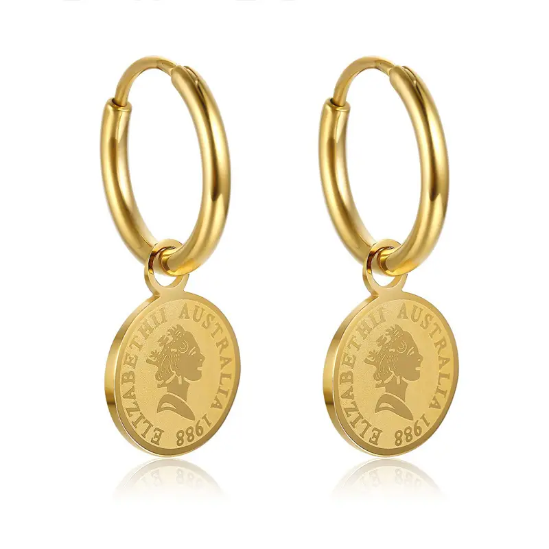 Gold French Rose Earrings for Women - Image 5