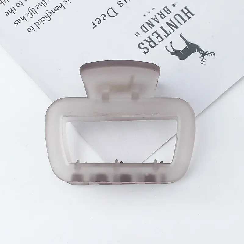 Geometric Hollow Hairpin for Women Pink Gold Brown 65mm