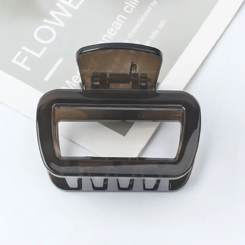Geometric Hollow Hairpin for Women Pink Gold Brown 65mm