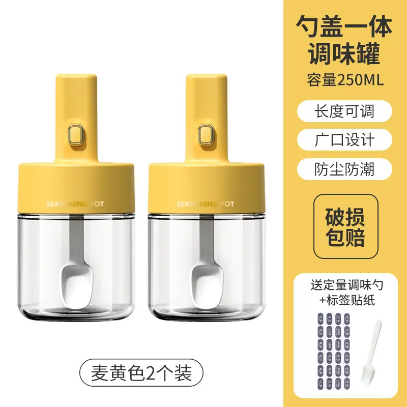 Telescopic Glass Salt Jar with Spoon & ABS Handle - Image 5