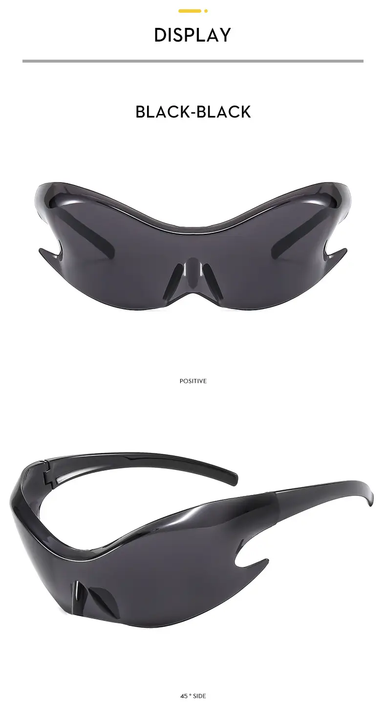 Futuristic Sunglasses Black C1 for Riders — feature 10