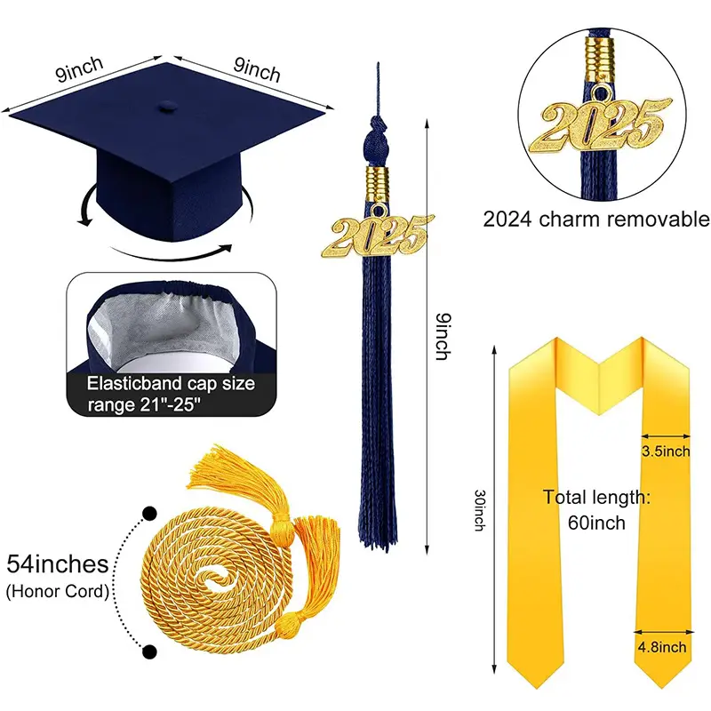 Black Bachelor's Uniform Graduation Suit with Tassel Honor Rope - Image 17