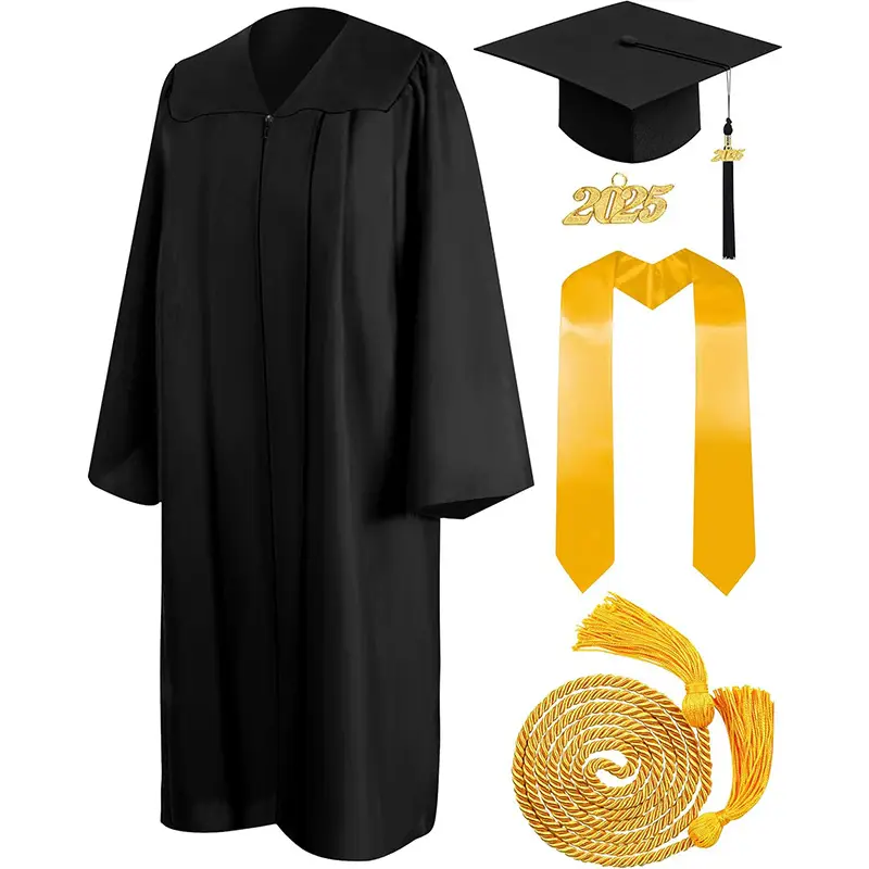 Black Bachelor's Uniform Graduation Suit with Tassel Honor Rope — feature 21