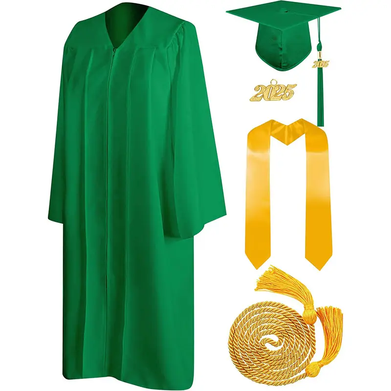 Black Bachelor's Uniform Graduation Suit with Tassel Honor Rope - Image 9