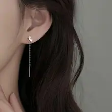 Long Diamond Tassel Earline Earrings for Women — feature 9