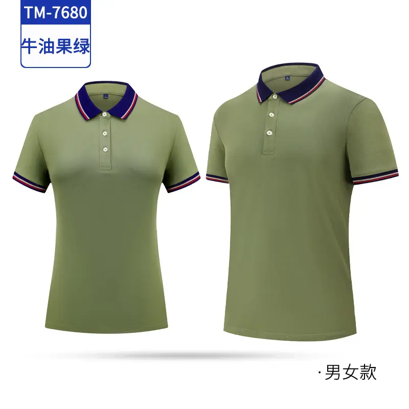 Men Women Navy Polo T-Shirt with Embroidered Design - Image 7