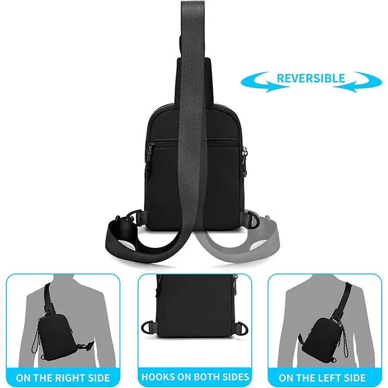 White Mini Crossbody Bag for Women Men Adjustable Strap — feature 10