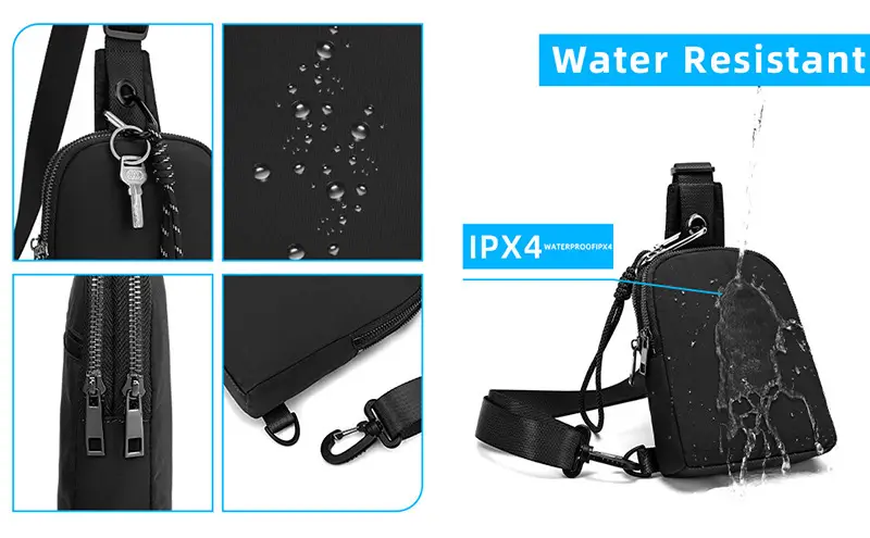 White Mini Crossbody Bag for Women Men Adjustable Strap — feature 5