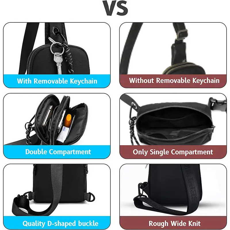 White Mini Crossbody Bag for Women Men Adjustable Strap — feature 9