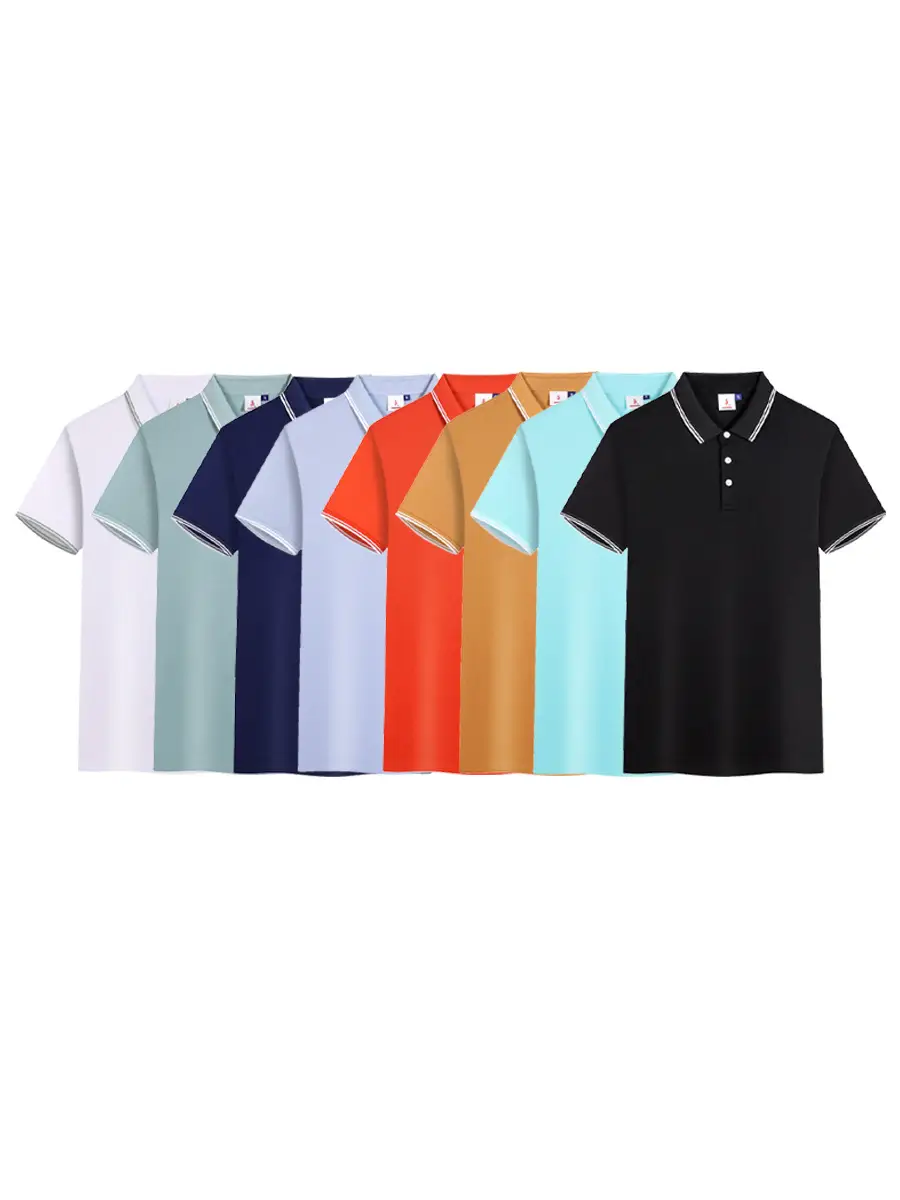 Men Light Blue Embroidered Polo T-Shirt - Image 13