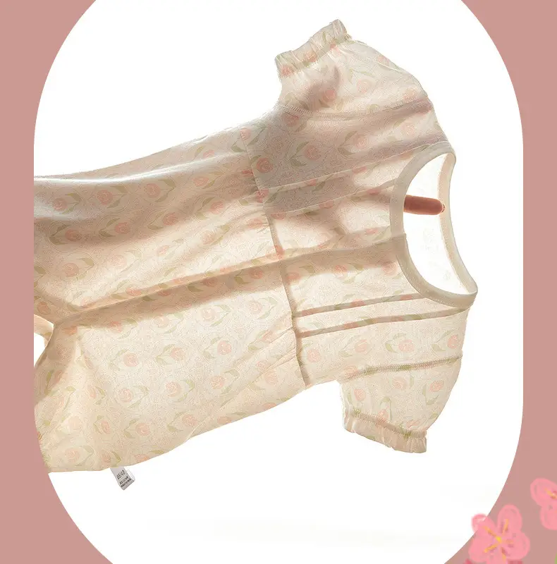 Baby Cotton Jumpsuit with Hair Band Summer Pajamas — feature 3