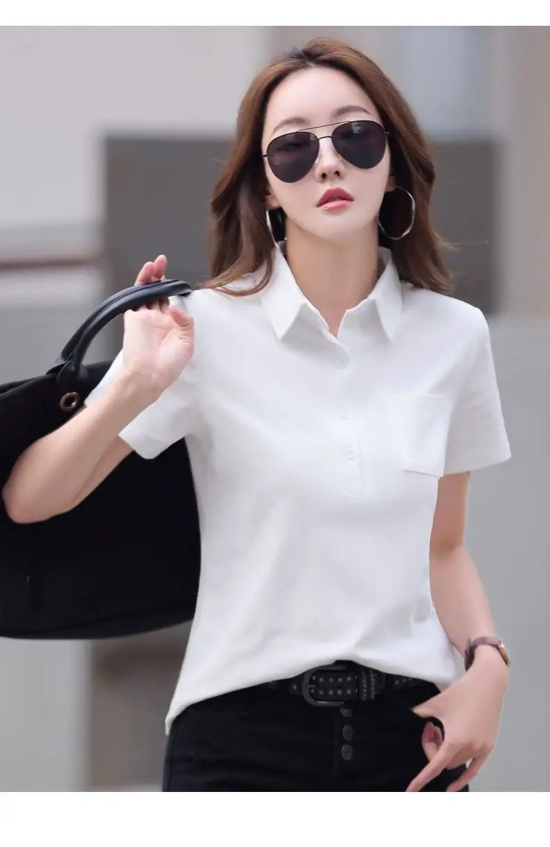 Green Cotton Polo T-Shirt Summer New Fashion — feature 15