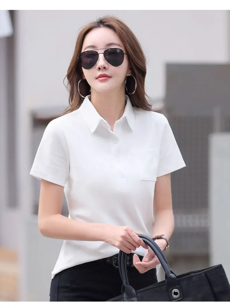 Green Cotton Polo T-Shirt Summer New Fashion — feature 17