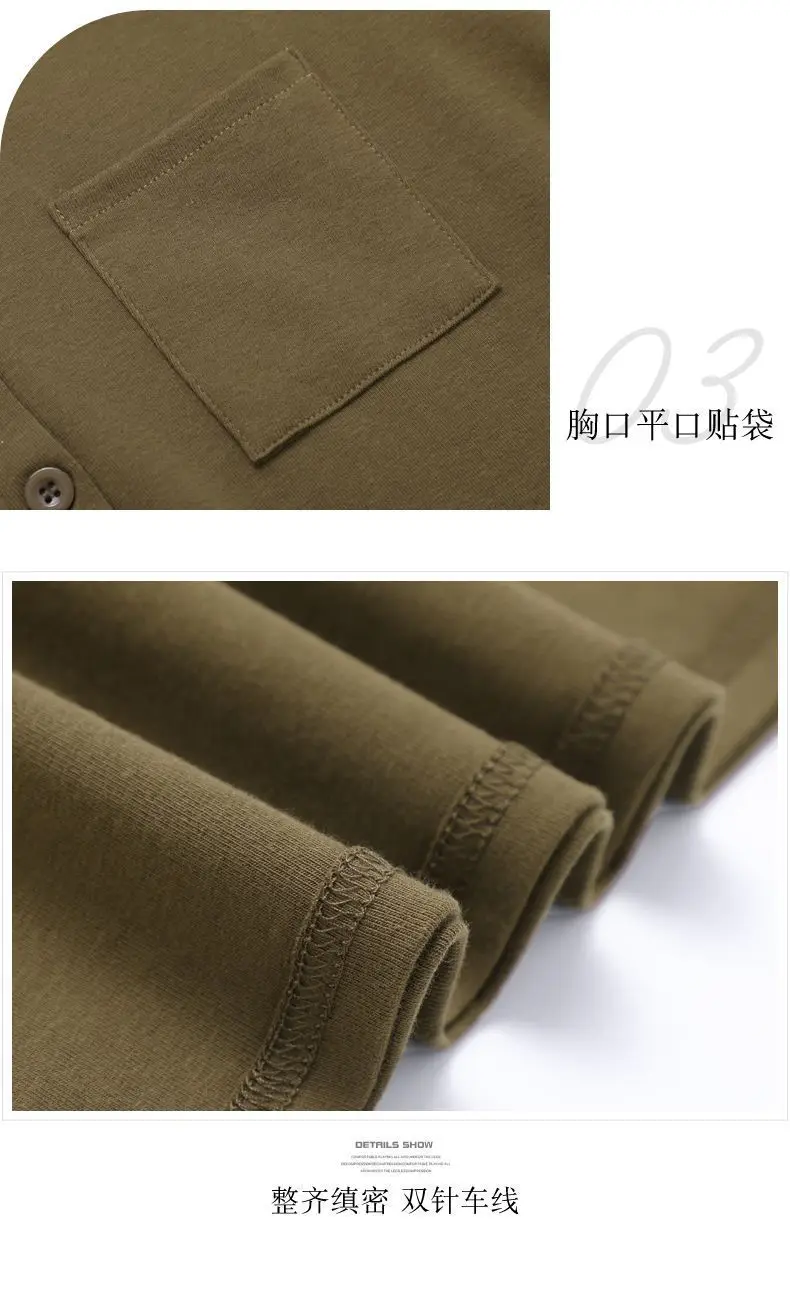 Green Cotton Polo T-Shirt Summer New Fashion — feature 8