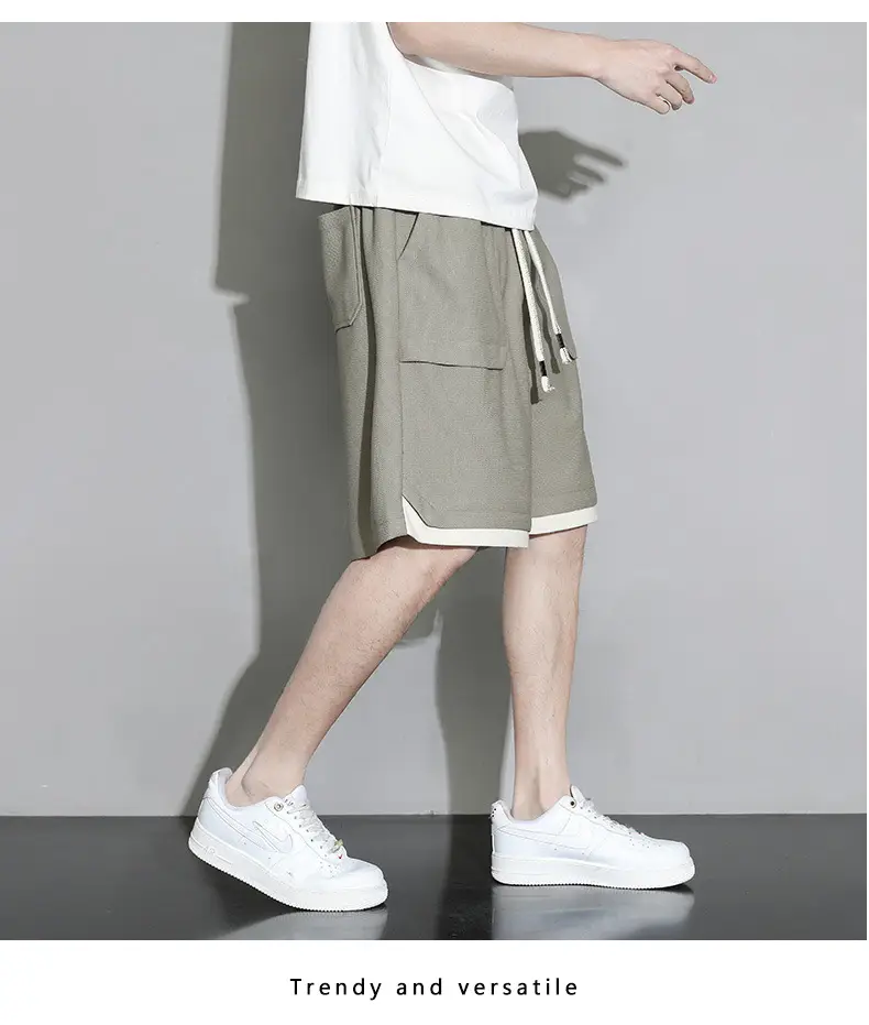 Men's Slim Fit Loose Sports Shorts Plus Size Five Point Design — feature 11