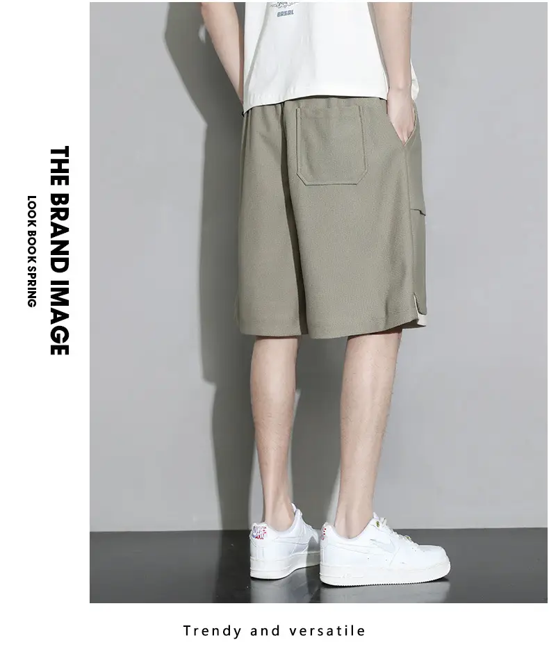Men's Slim Fit Loose Sports Shorts Plus Size Five Point Design — feature 12