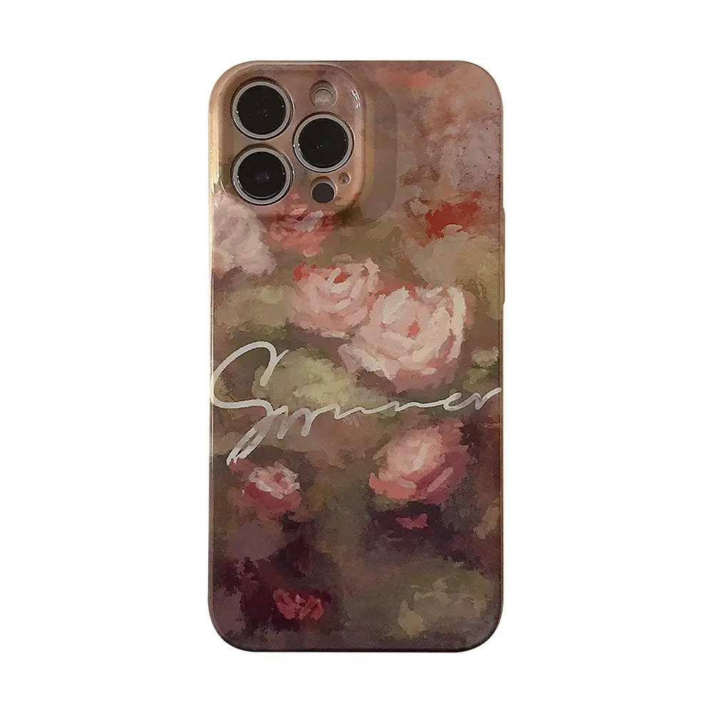 iPhone 14 Phone Case Floral Oil Painting Design - Image 6