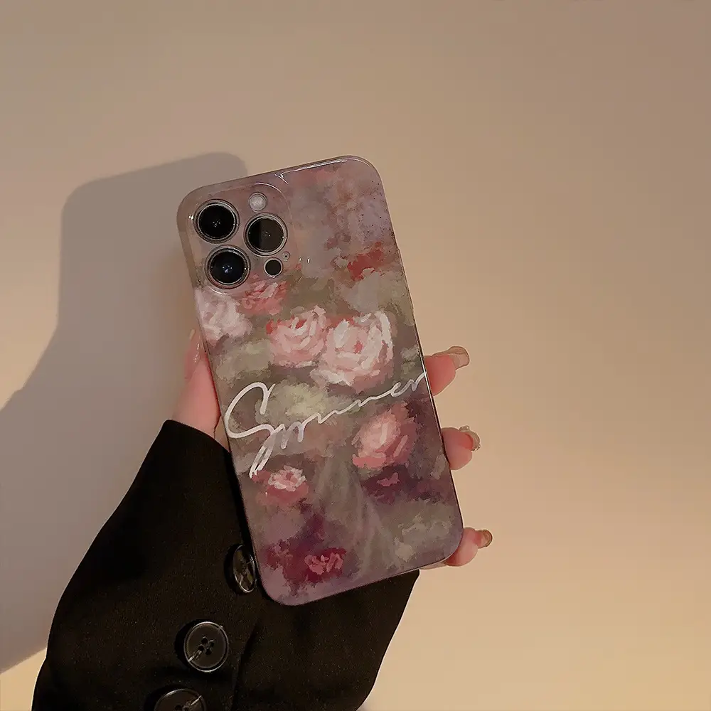 iPhone 14 Phone Case Floral Oil Painting Design — feature 17