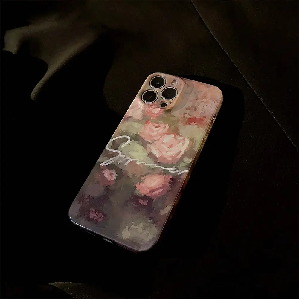 iPhone 14 Phone Case Floral Oil Painting Design — feature 18