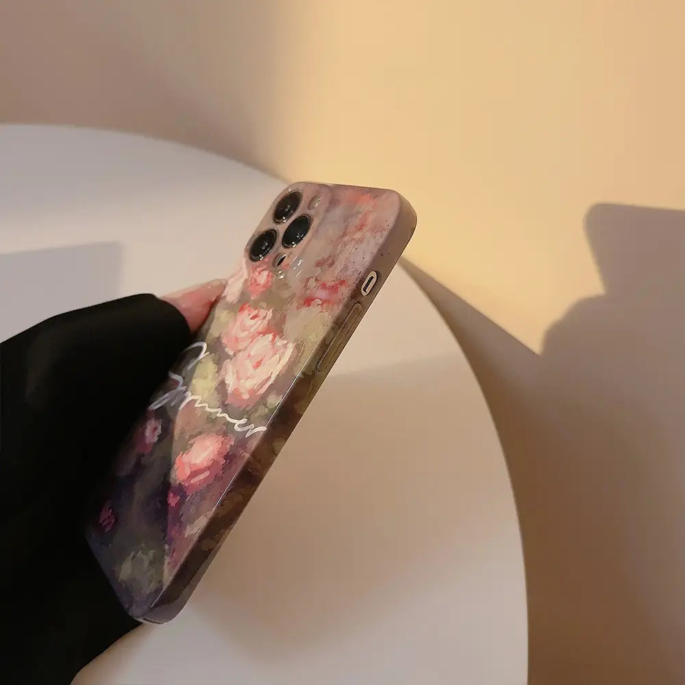 iPhone 14 Phone Case Floral Oil Painting Design — feature 21