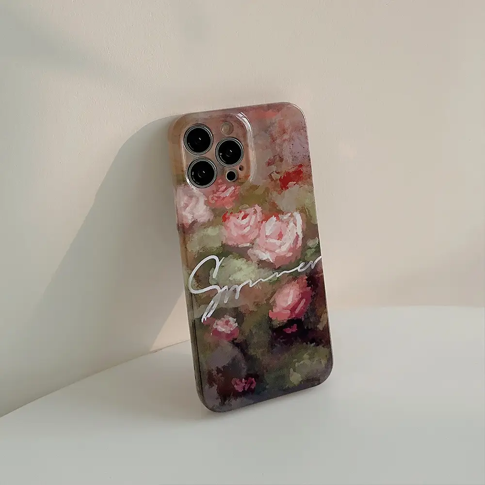 iPhone 14 Phone Case Floral Oil Painting Design — feature 27