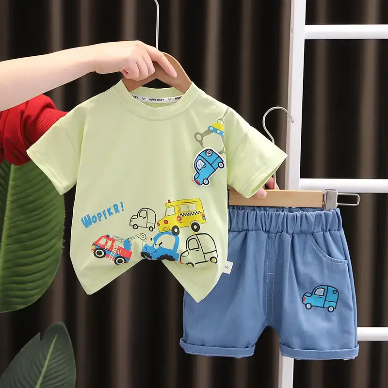 Wu Xiaoqi Kids Casual Shorts Set 2024 Summer - Image 6