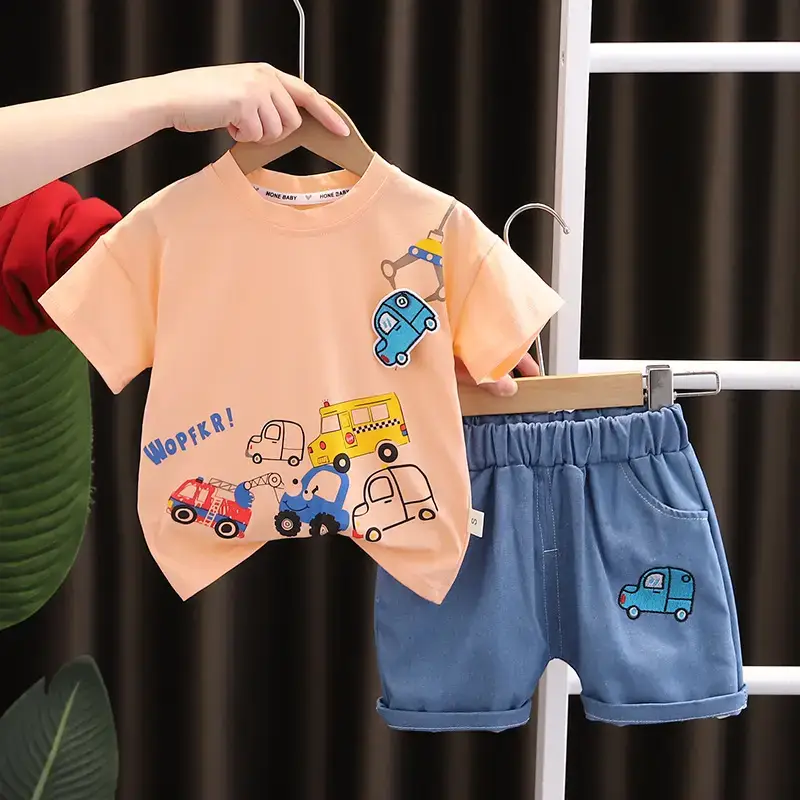 Wu Xiaoqi Kids Casual Shorts Set 2024 Summer - Image 8