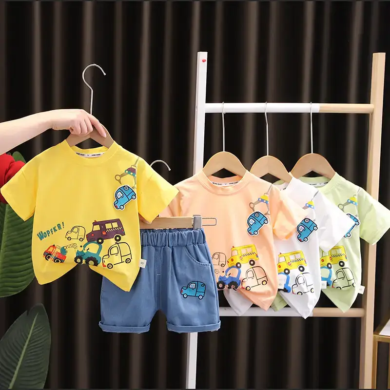 Wu Xiaoqi Kids Casual Shorts Set 2024 Summer — feature 3