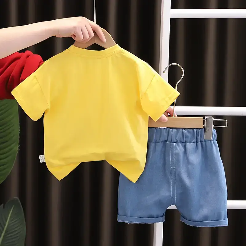 Wu Xiaoqi Kids Casual Shorts Set 2024 Summer — feature 8