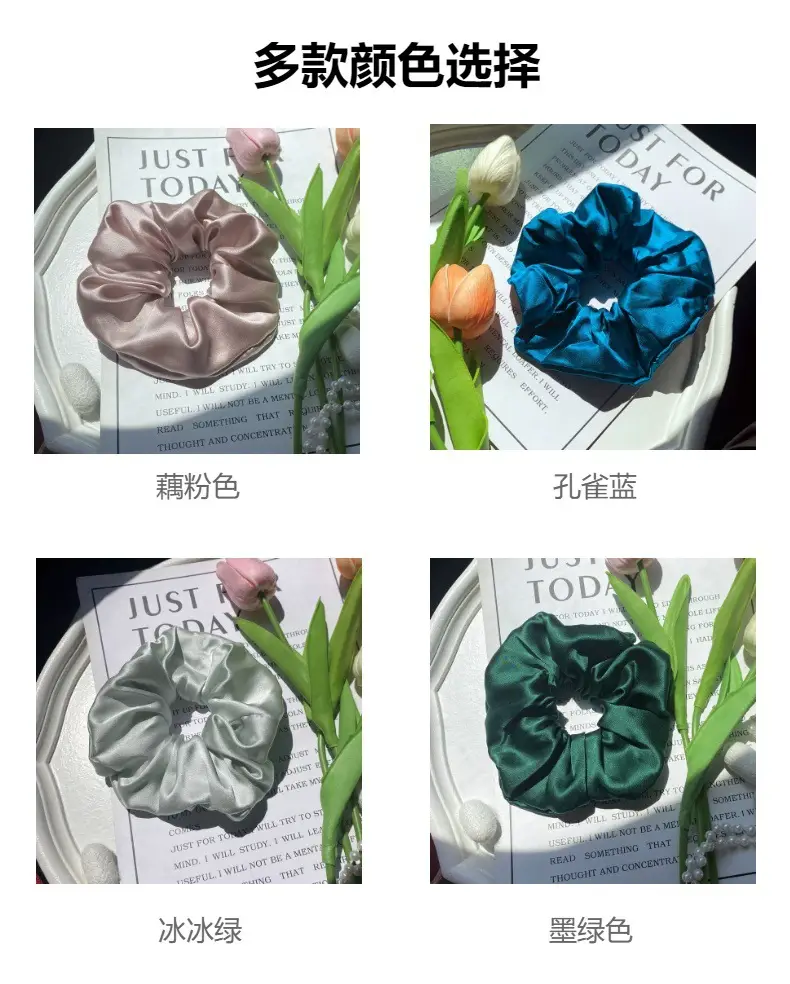 22mm Silk Hair Ties 6cm Large Mulberry Silk — feature 20