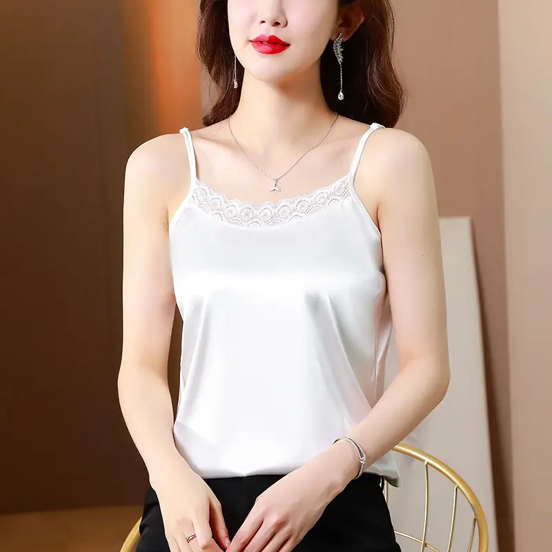Lace Satin Camisole Women Summer Large - Image 2
