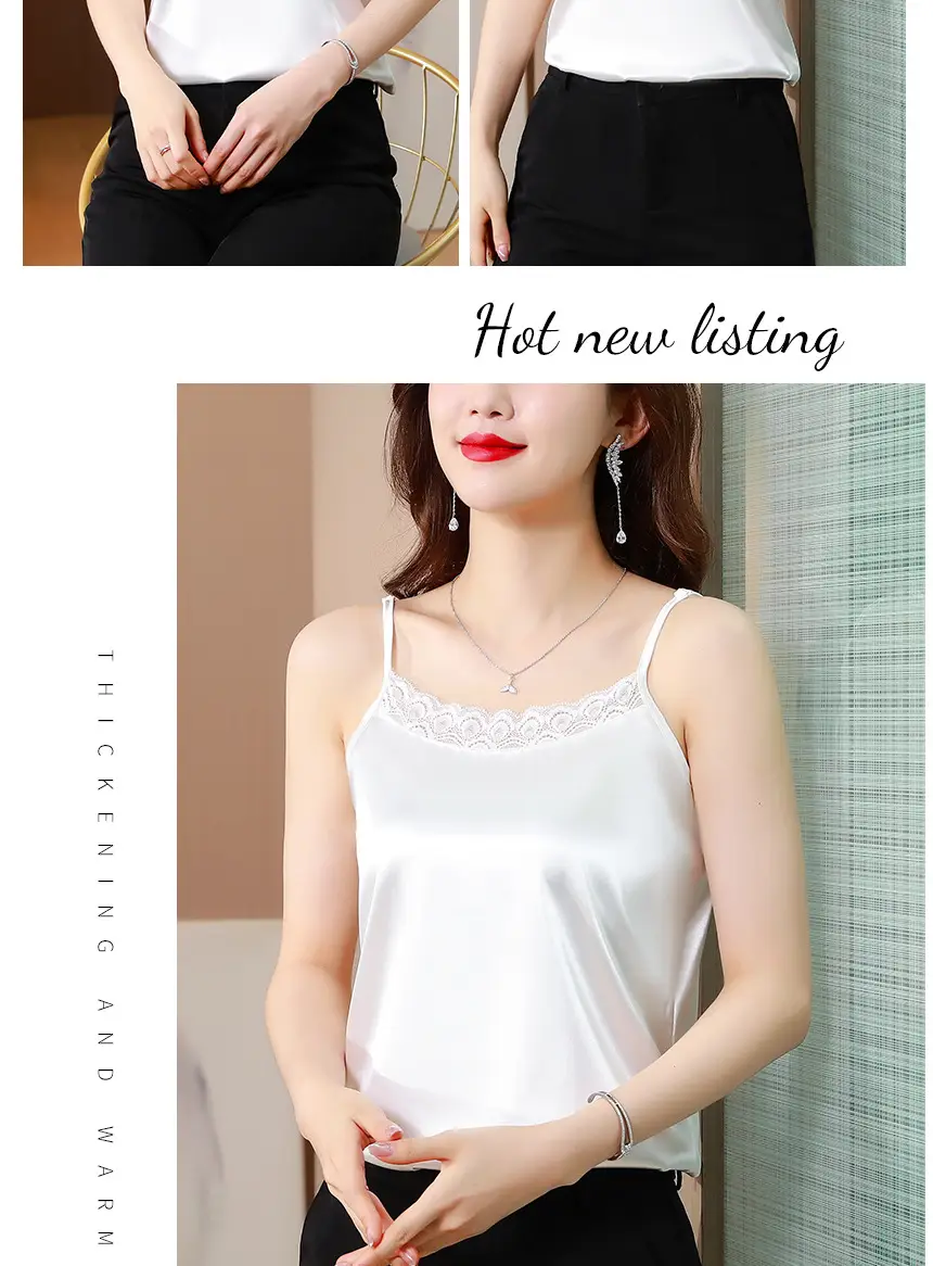 Lace Satin Camisole Women Summer Large — feature 9
