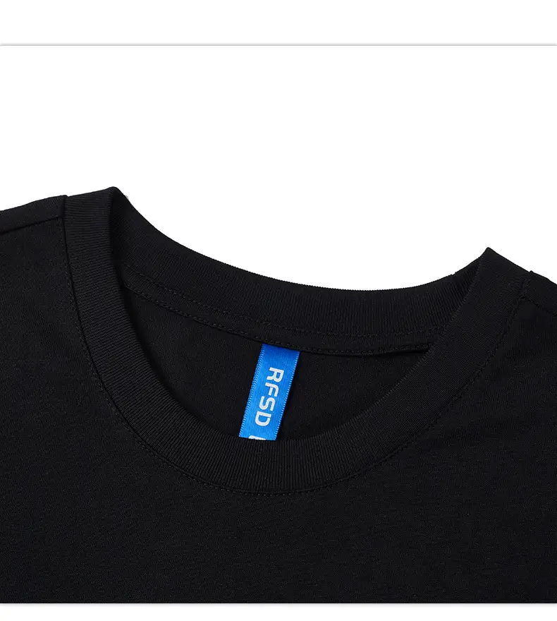 Men Black Cross Printed T-Shirt 230g Cotton — feature 11