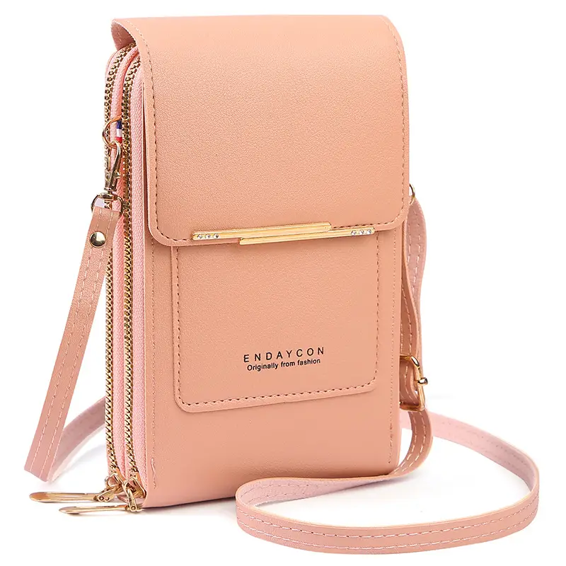 Women's Green Messenger Bag with Key Zippers