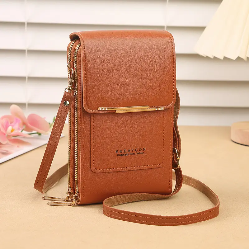 Women's Green Messenger Bag with Key Zippers