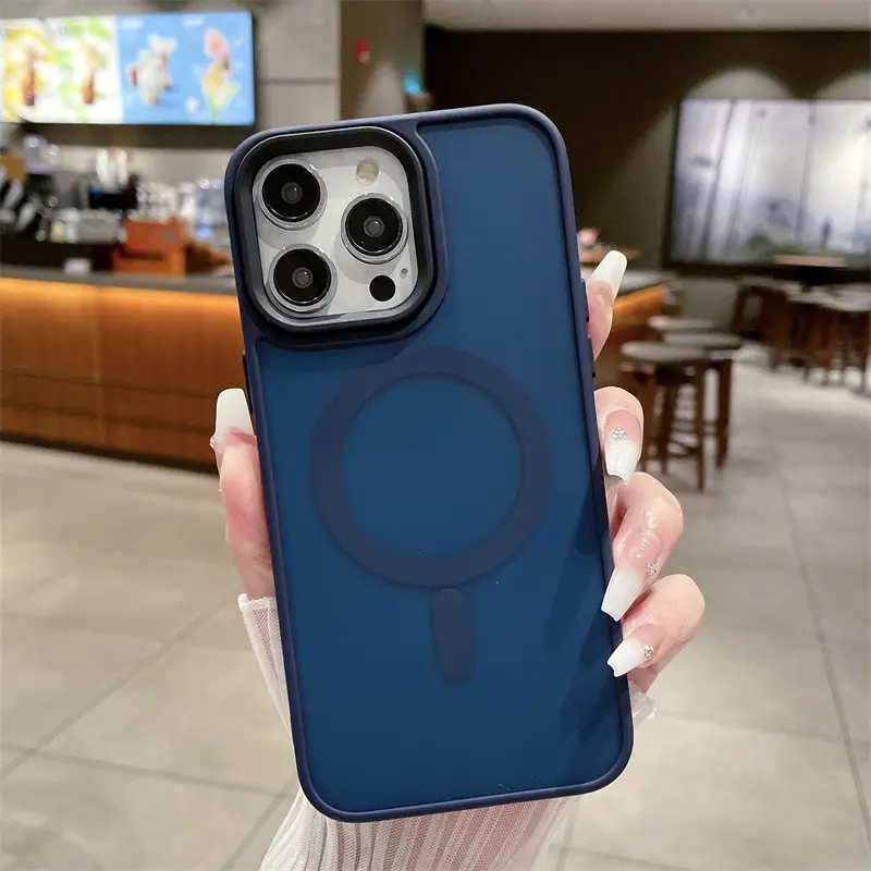 Magnetic Apple iPhone 17 Case Blue Matte Acrylic — feature 10
