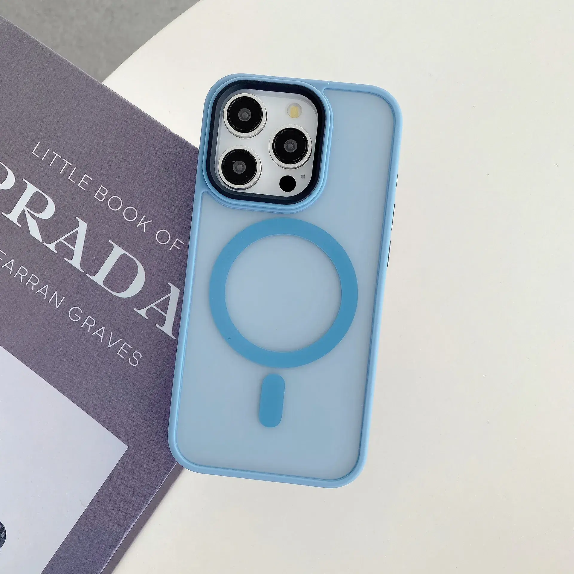 Magnetic Apple iPhone 17 Case Blue Matte Acrylic - Image 9