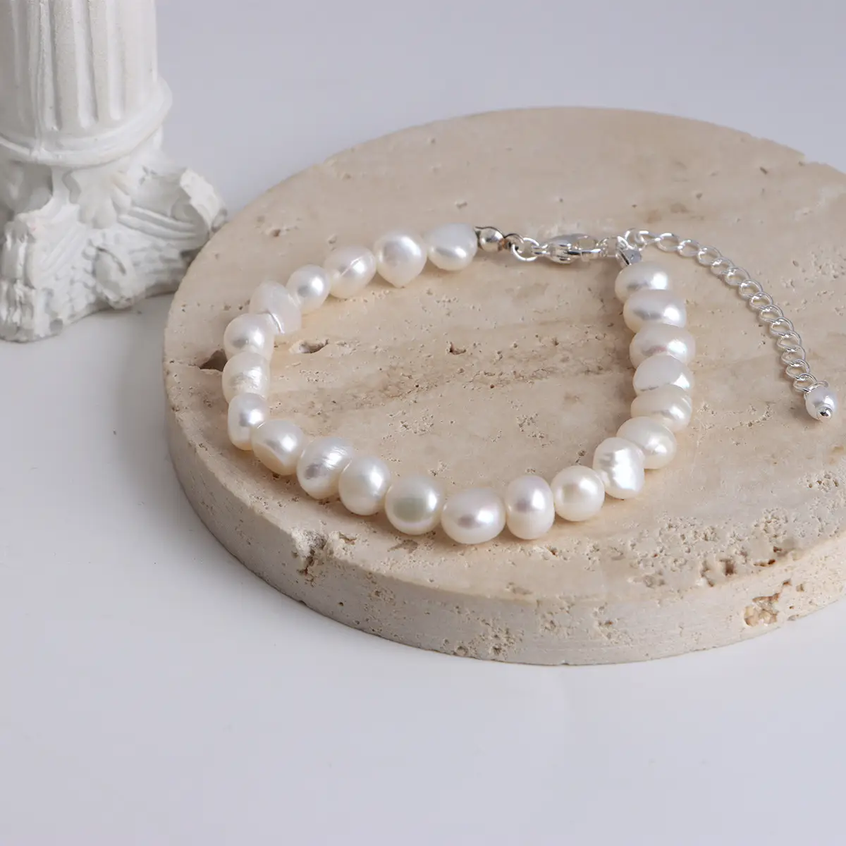 Korean Style Pearl Bracelet for Women Natural Baroque Design - Image 2