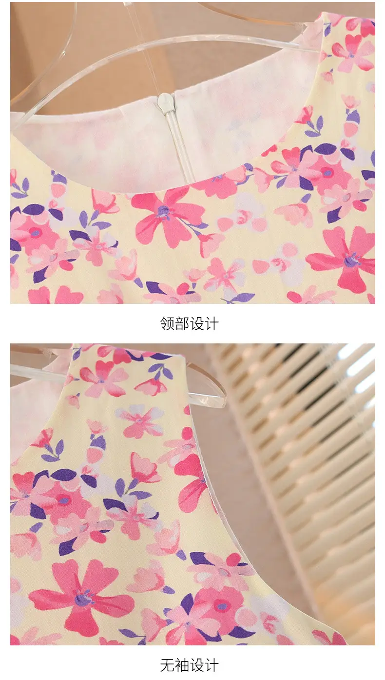 Girls Floral Cotton Dress Pastoral Style Summer — feature 25