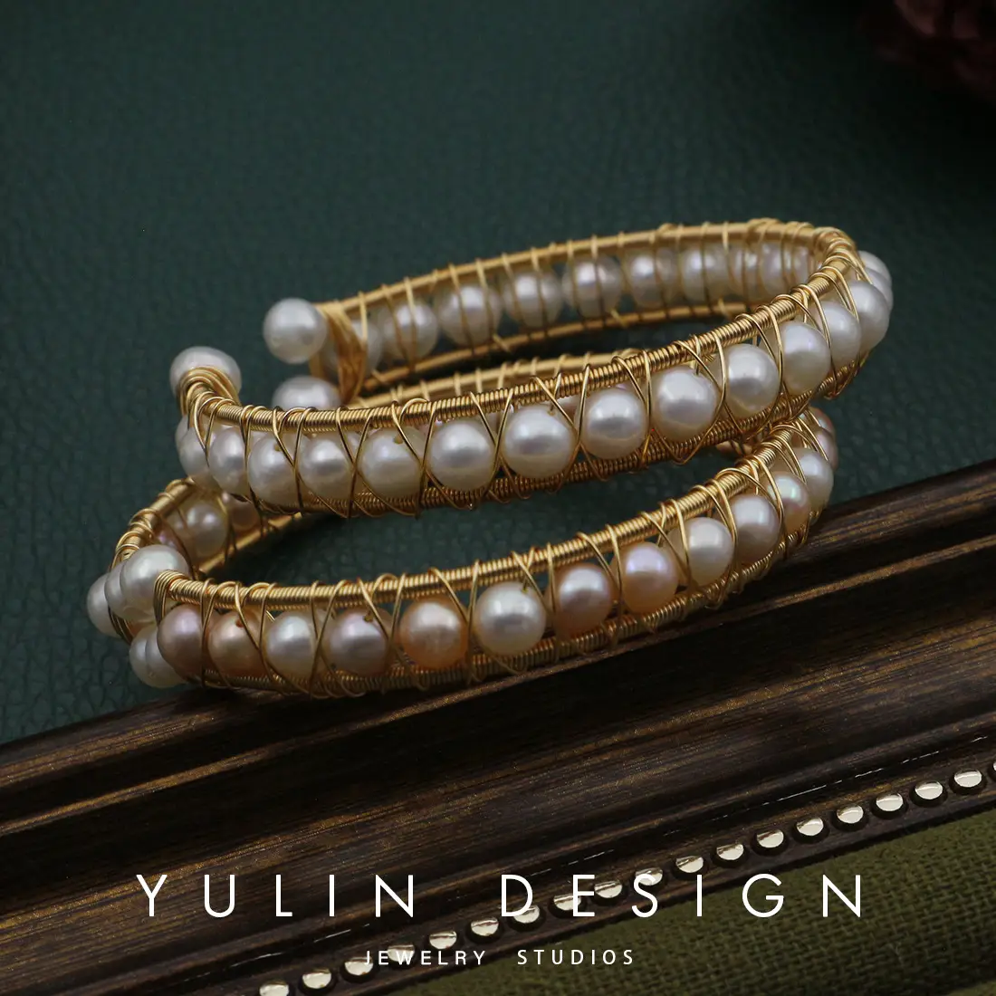 Natural Freshwater Pearl Bracelet 14K Gold Adjustable Women