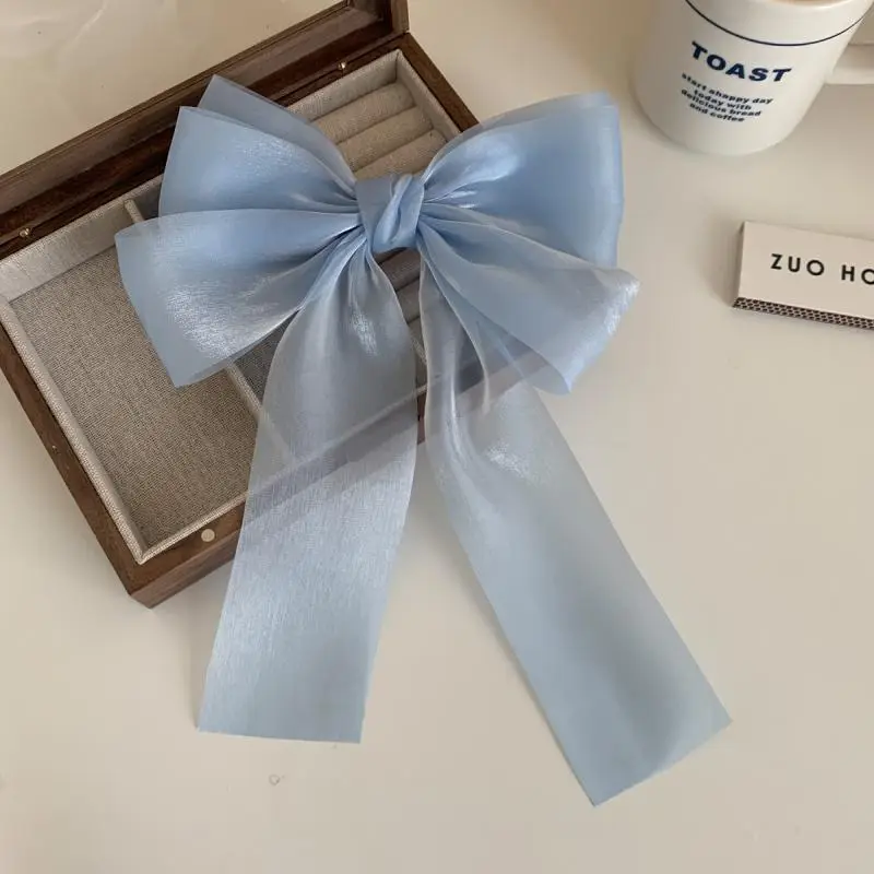2023 Spring Sweet Mesh Hairpin Bow Clip Back - Image 3