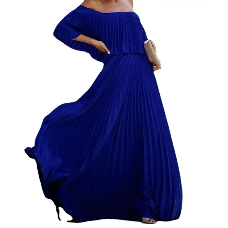Off-Shoulder Floor-Length Gown Dress for Women - Image 5