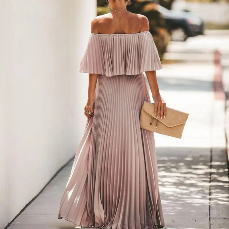 Off-Shoulder Floor-Length Gown Dress for Women — feature 3