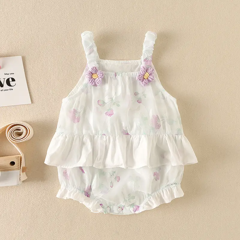 Baby Floral Cotton Sling Bag for Girls Summer - Image 2